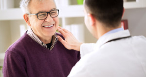 Man visiting eye doctor to discuss Glaucoma