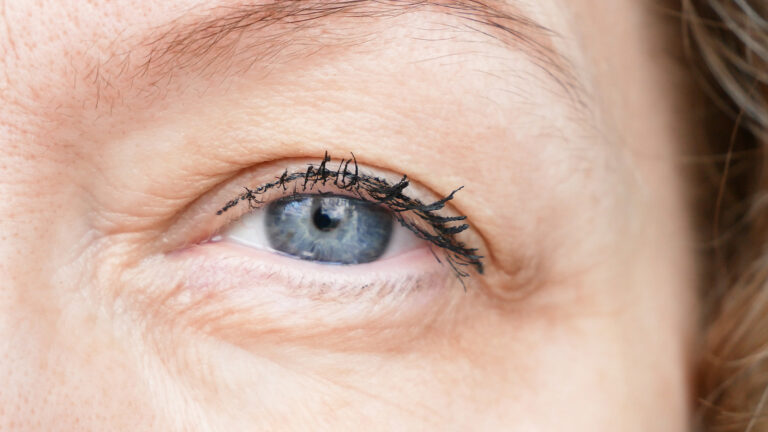 A closeup of a woman's eye