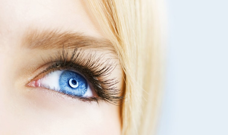 Woman's blue eye.